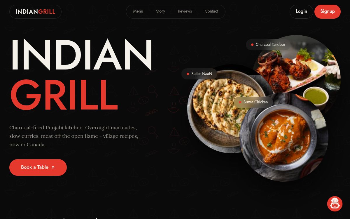 Indian Grill - Website project